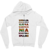 Kwanzaa Principles Kente Zipper Hoodie | Artistshot