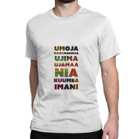 Kwanzaa Principles Kente Classic T-shirt | Artistshot