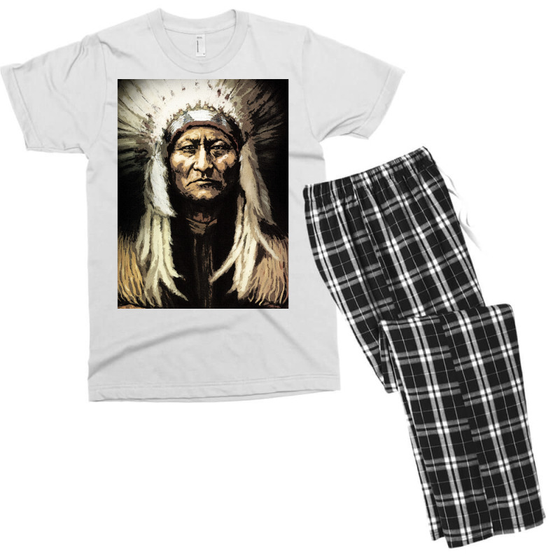 Sitting Bull Men's T-shirt Pajama Set | Artistshot