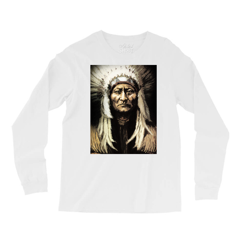 Sitting Bull Long Sleeve Shirts | Artistshot