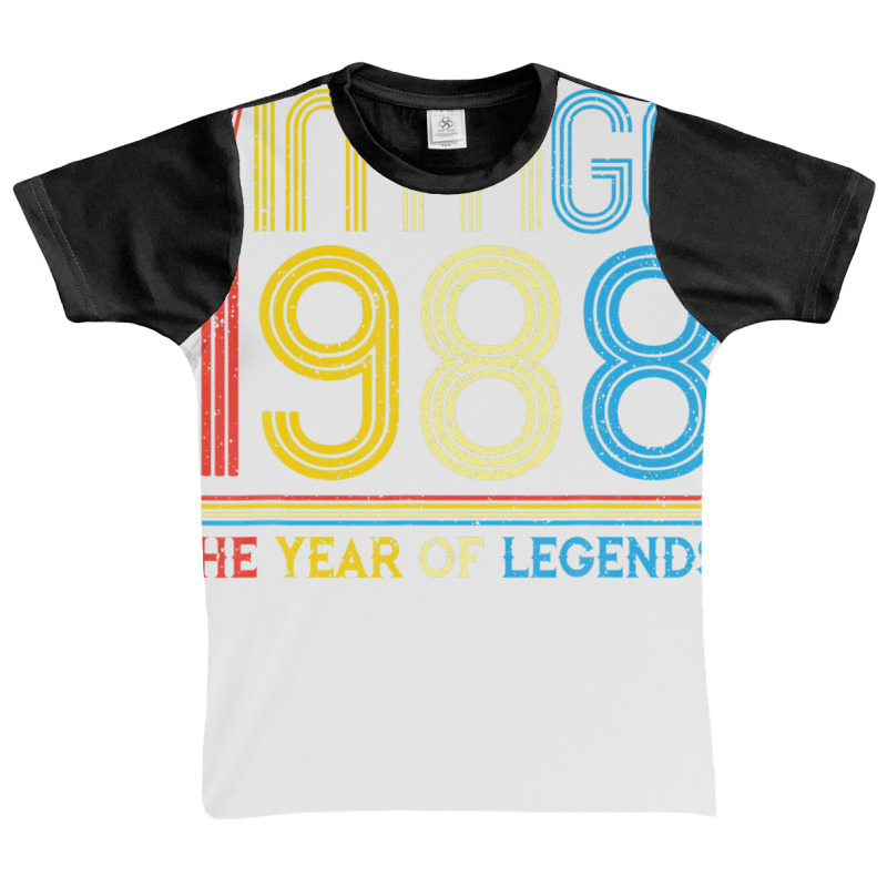 1988. Vintage 1988 Birthday Gifts For Legends Born Made 1988 Graphic Youth T-shirt | Artistshot