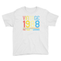 1988. Vintage 1988 Birthday Gifts For Legends Born Made 1988 Youth Tee | Artistshot