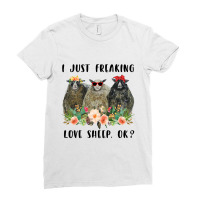 I Just Freaking Love Sheep, Ok Ladies Fitted T-shirt | Artistshot