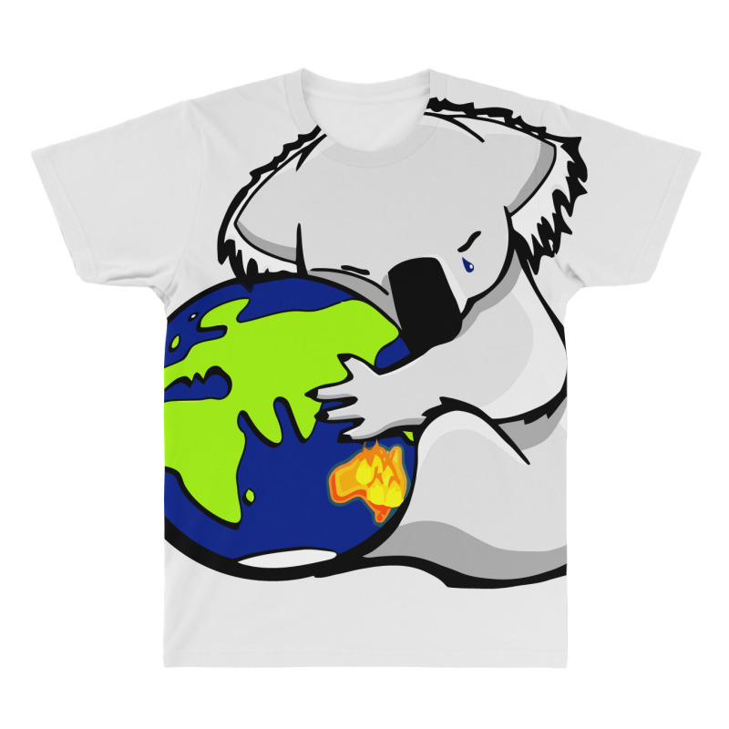 Koala Hugs The Earth , Australian Bush Fire Relief, Dopeyart All Over Men's T-shirt | Artistshot