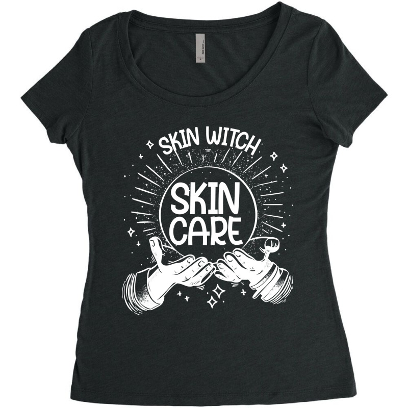 Skin Witch Skincare Lover Halloween Esthetician Sweatshirt Women's Triblend Scoop T-shirt | Artistshot