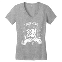 Skin Witch Skincare Lover Halloween Esthetician Sweatshirt Women's V-neck T-shirt | Artistshot