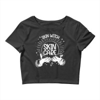 Skin Witch Skincare Lover Halloween Esthetician Sweatshirt Crop Top | Artistshot