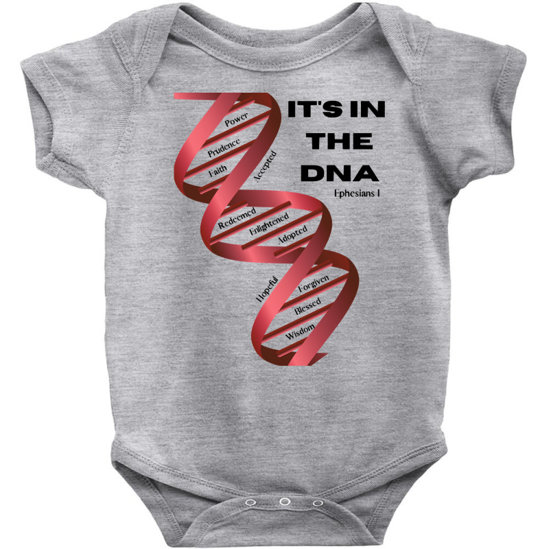 It's In The Dna. Genetic Inspirational Quote Pullover Hoodie Baby Bodysuit by lelalucin | Artistshot