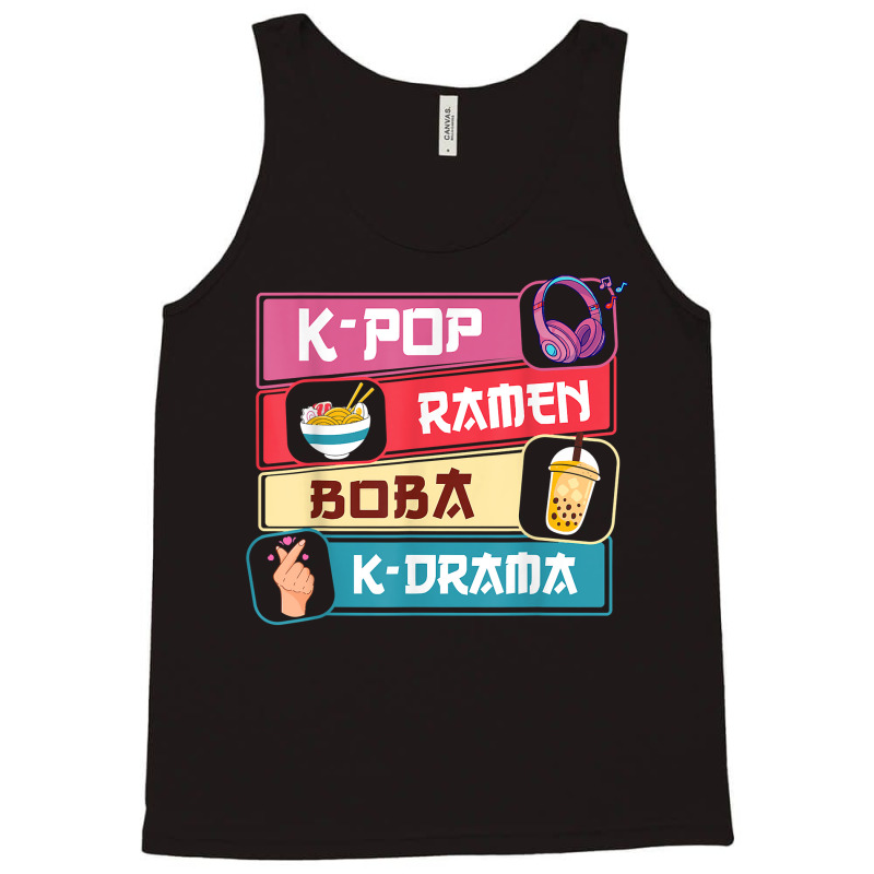 K Pop Ramen Boba K Drama Cute Kawaii Korean Drama Teen Girls T Shirt Tank Top | Artistshot