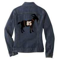 Chad Johnson Goat Ladies Denim Jacket | Artistshot