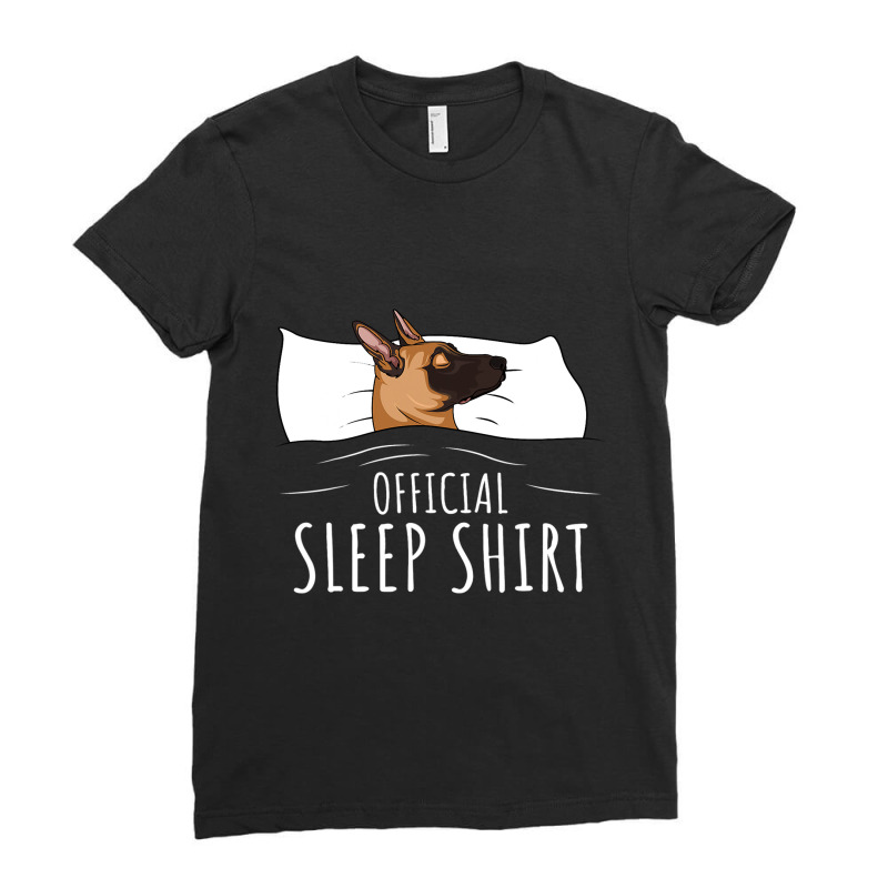 Official Sleep Malinois Dog 1 Ladies Fitted T-Shirt by XAVIERESPREE | Artistshot