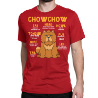 Chow Chow Anatomy Funny Dog Mom Dad Cute Classic T-shirt | Artistshot