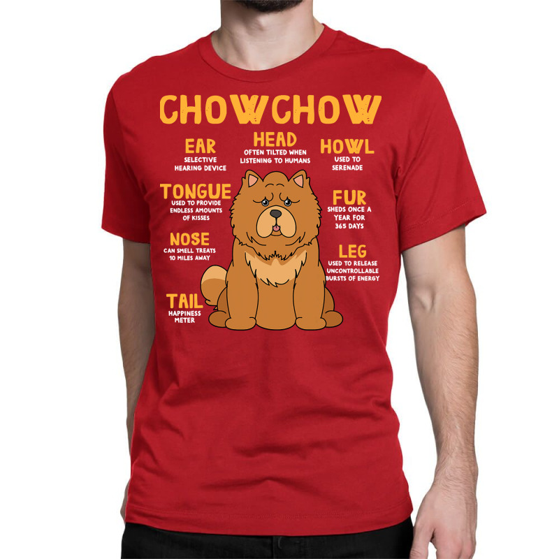 Chow Chow Anatomy Funny Dog Mom Dad Cute Classic T-shirt | Artistshot