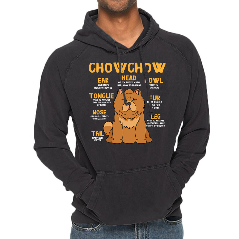 Chow Chow Anatomy Funny Dog Mom Dad Cute Vintage Hoodie | Artistshot