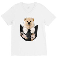 Chow Chow Pocket Dog Lover V-neck Tee | Artistshot