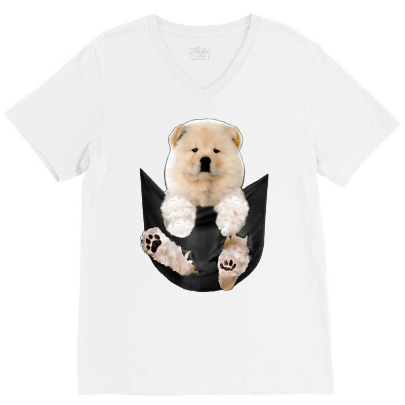 Chow Chow Pocket Dog Lover V-neck Tee | Artistshot