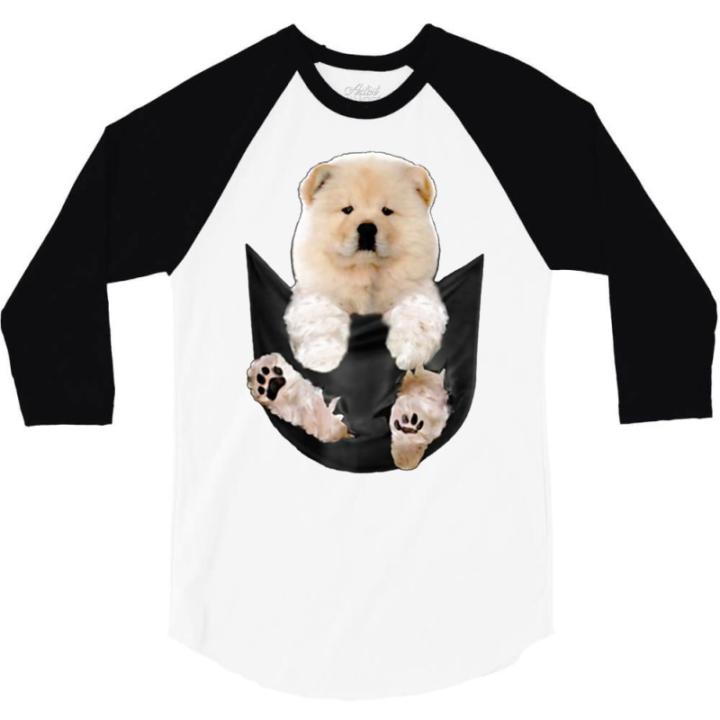 Chow Chow Pocket Dog Lover 3/4 Sleeve Shirt | Artistshot