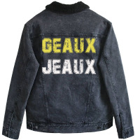 Geaux Jeaux Unisex Unisex Sherpa-lined Denim Jacket | Artistshot