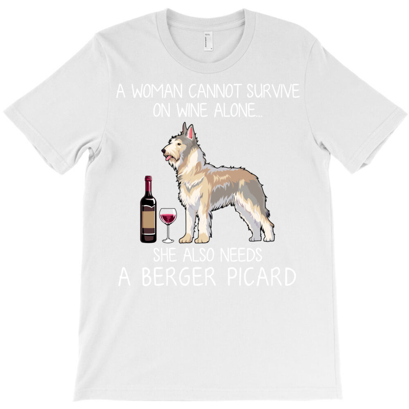 Berger Picard And Wine Funny Dog T-Shirt by gajurpalatu2 | Artistshot