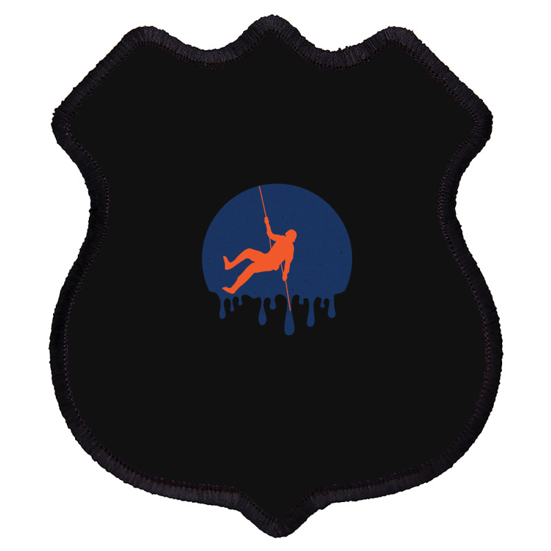 Retro Rock Climbing Dripping Shield Patch | Artistshot