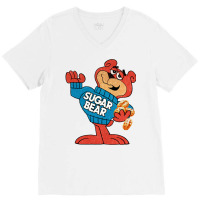 Classic Sugar Bear Super Sugar Crisp Cereal Bear Mascot Character V-neck Tee | Artistshot