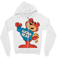 Classic Sugar Bear Super Sugar Crisp Cereal Bear Mascot Character Zipper Hoodie | Artistshot