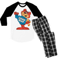 Classic Sugar Bear Super Sugar Crisp Cereal Bear Mascot Character Men's 3/4 Sleeve Pajama Set | Artistshot