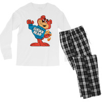 Classic Sugar Bear Super Sugar Crisp Cereal Bear Mascot Character Men's Long Sleeve Pajama Set | Artistshot