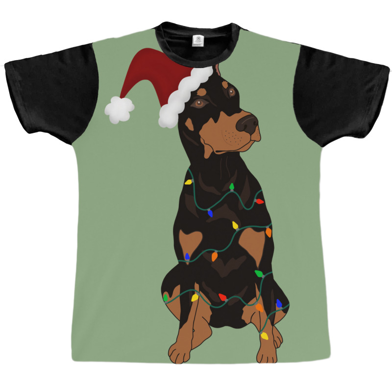 Christmas Doberman Pinscher Graphic T-shirt | Artistshot