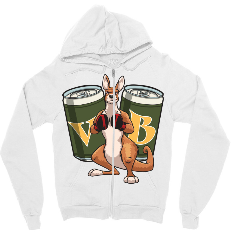 Cartoon Australian Boxing Kangaroo Zipper Hoodie | Artistshot