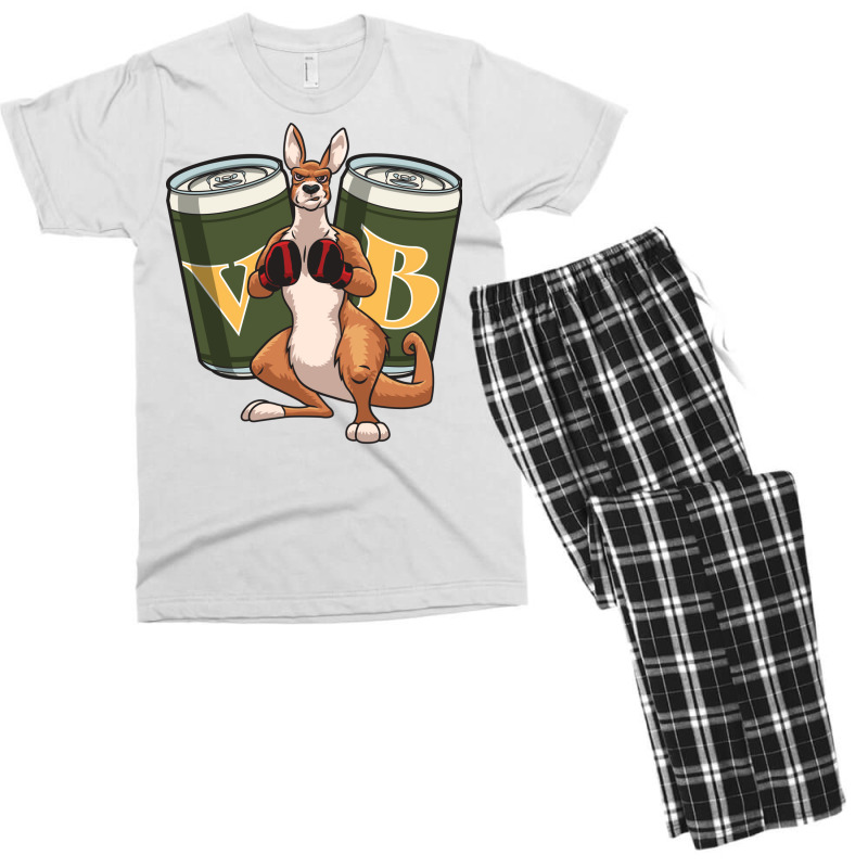 Cartoon Australian Boxing Kangaroo Men's T-shirt Pajama Set | Artistshot