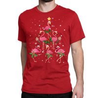 Christmas Flamingo   Flamingo's Christmas Tree Classic T-shirt | Artistshot