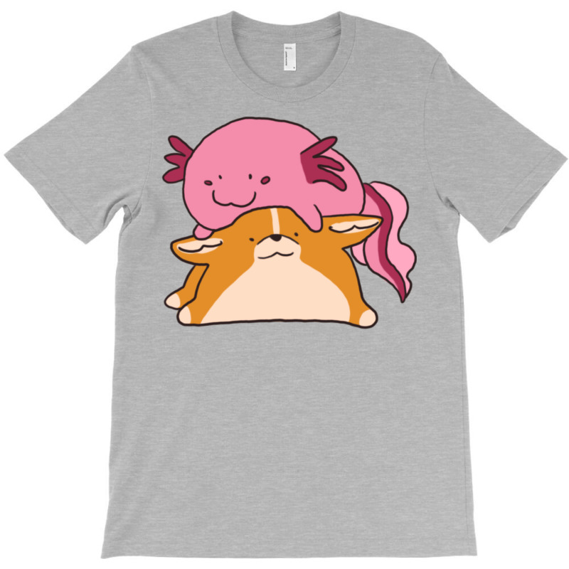 Axolotl And Corgi Friends T-Shirt by michertattelc | Artistshot