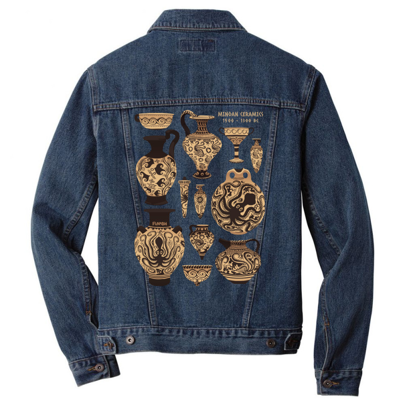 Late Minoan Ceramics Men Denim Jacket by ammorabragill | Artistshot