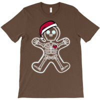 Christmas Gingerbread Man X Ray Cookie Skeleton Wearing A Santa Hat T-shirt | Artistshot