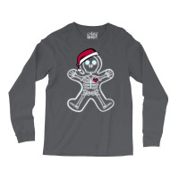 Christmas Gingerbread Man X Ray Cookie Skeleton Wearing A Santa Hat Long Sleeve Shirts | Artistshot