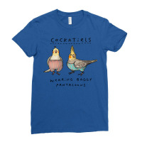 Cockatiels Wearing Baggy Pantaloons Ladies Fitted T-shirt | Artistshot