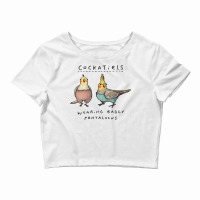 Cockatiels Wearing Baggy Pantaloons Crop Top | Artistshot