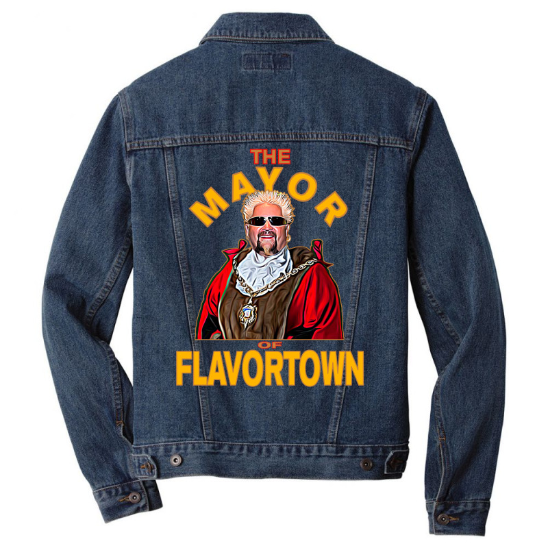 New Guy Fieri Fans Mayor Of Flavortown Men Denim Jacket | Artistshot