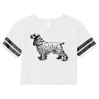 Cocker Spaniel Illustration Scorecard Crop Tee | Artistshot