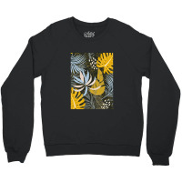 Trend Tropical Leaves Plants Gray Crewneck Sweatshirt | Artistshot