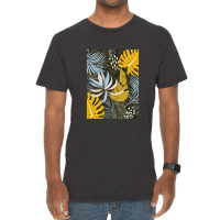 Trend Tropical Leaves Plants Gray Vintage T-shirt | Artistshot