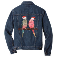 Christmas Parrots Men Denim Jacket | Artistshot