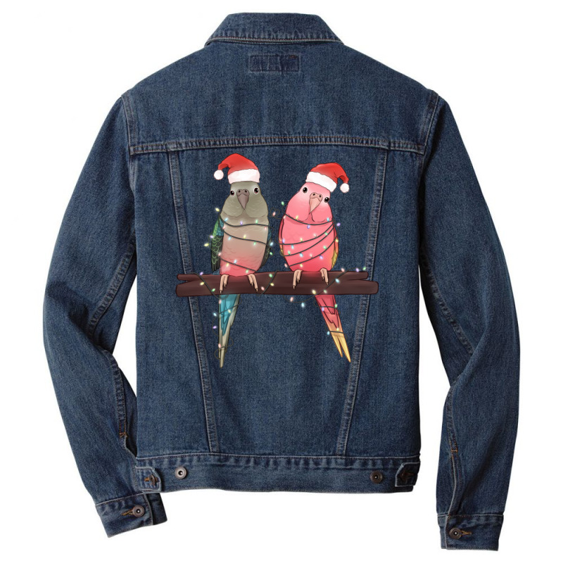 Christmas Parrots Men Denim Jacket | Artistshot