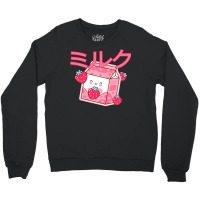 Cute Japanese Strawberry Milk Shake Carton Kawaii Funny Crewneck Sweatshirt | Artistshot