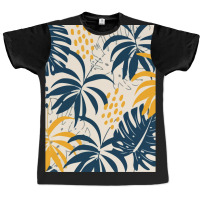 Trend Tropical Leaves Plants Pastel Graphic T-shirt | Artistshot