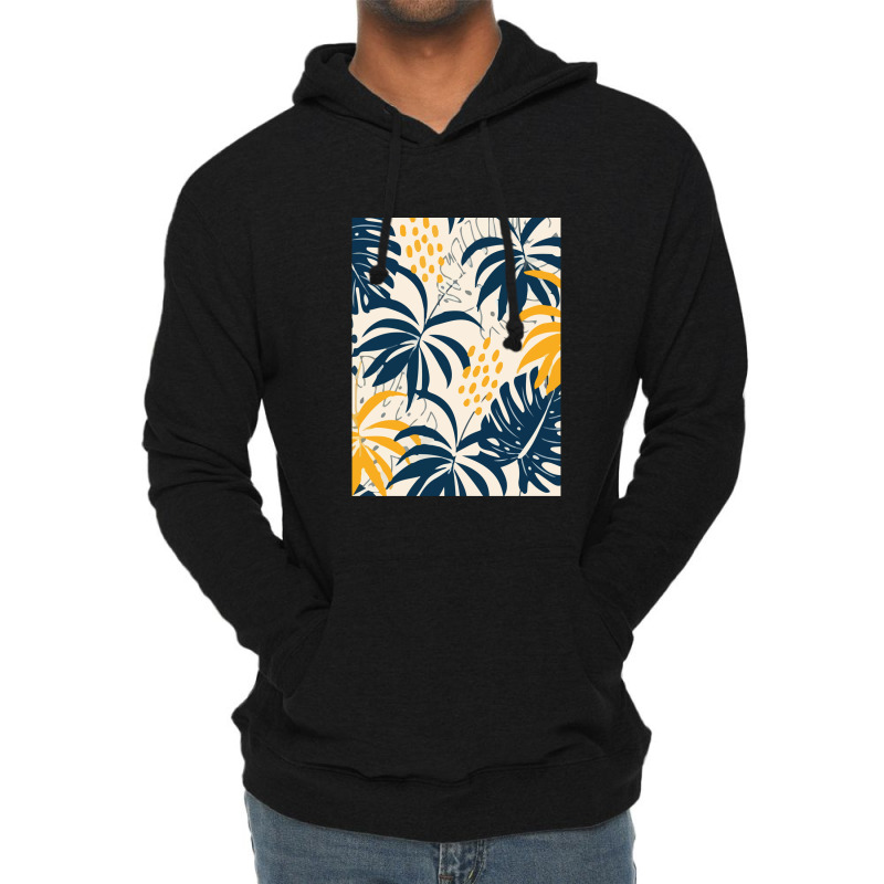 Trend Tropical Leaves Plants Pastel Lightweight Hoodie | Artistshot