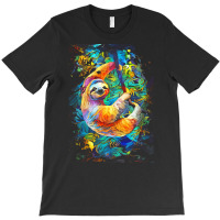 Animals T  Shirt Colorful Sloth T  Shirt T-shirt | Artistshot