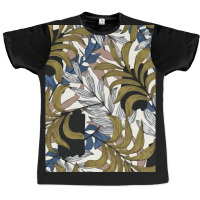 Trend Tropical Pattern With Abstraction Plants Beautiful Vector Graphic T-shirt | Artistshot