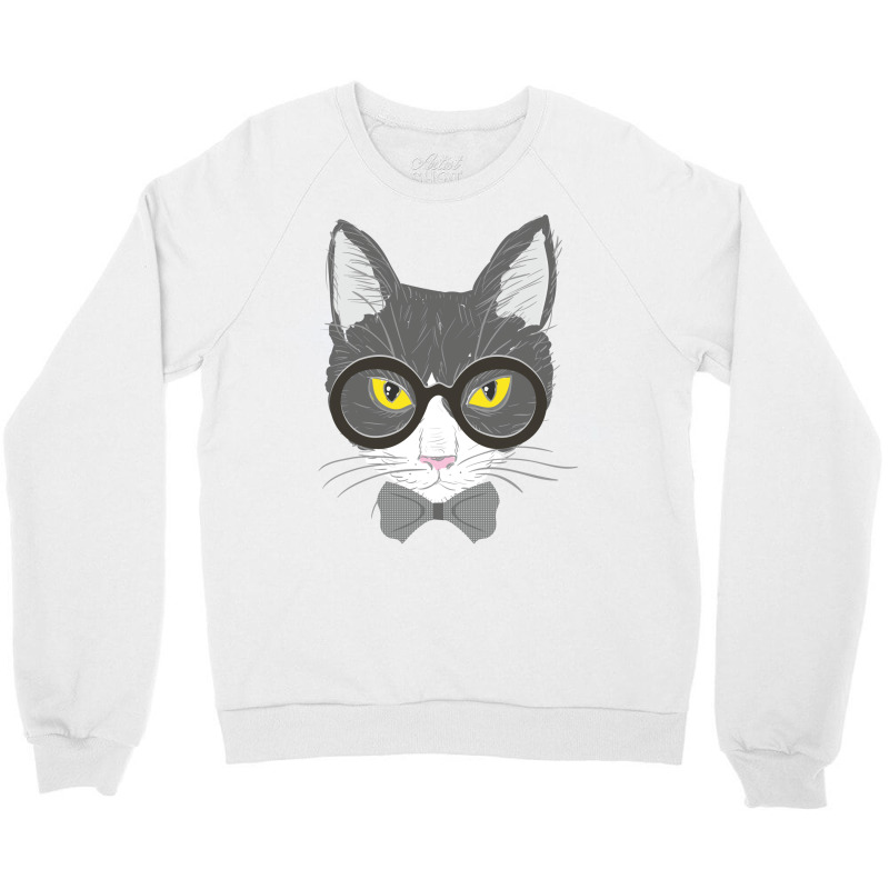 Cat Face Crewneck Sweatshirt | Artistshot